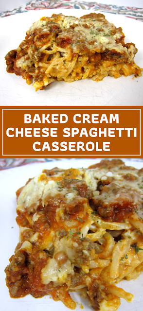 Baked Cream Cheese Spaghetti Casserole