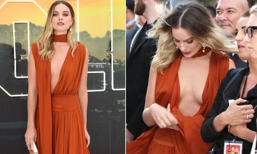 Margot Robbie's stunning dress -which almost caused an accident-