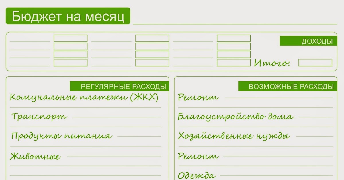 заполните таблицу месячного бюджета семьи олега