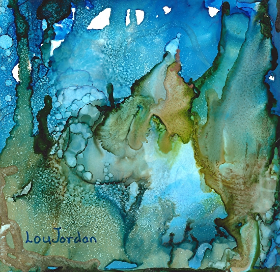 Lou Jordan Fine Art Abstract Expressionism, Alcohol Ink Painting