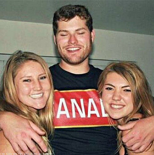 Lustige Menschen Bilder - Kanada - Mann mit zwei Frauen im Arm