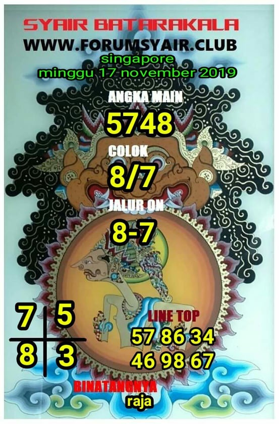 Singapore 17 November 2019 Syair Togel Forum Kode Syair Sgp