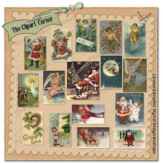 Digital clipart instant download vintage christmas The Clipart Corner: Vintage Christmas Clip Art Images