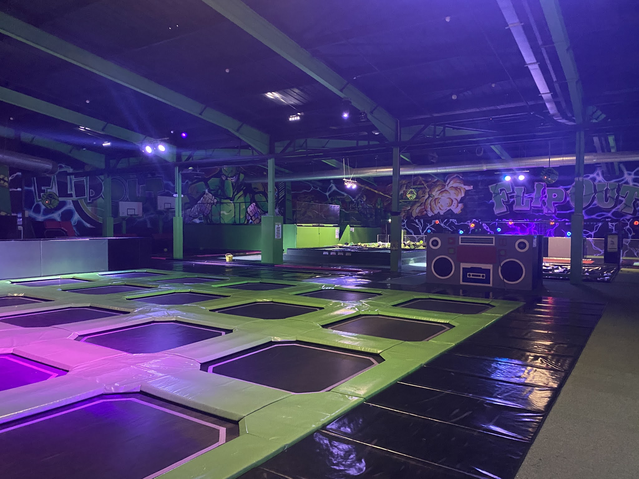 Playdays and Runways Flip Out Trampoline Park, Liverpool