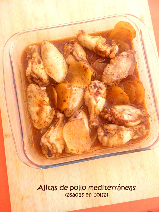 Cocinax2 Las Recetas De Laurita Alitas De Pollo Mediterráneas Asadas En Bolsa