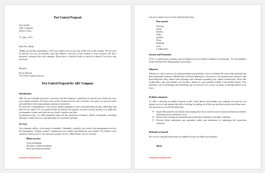 Pest Control Bid Template Invoice Template Pest Control Bid Template Invoice Template