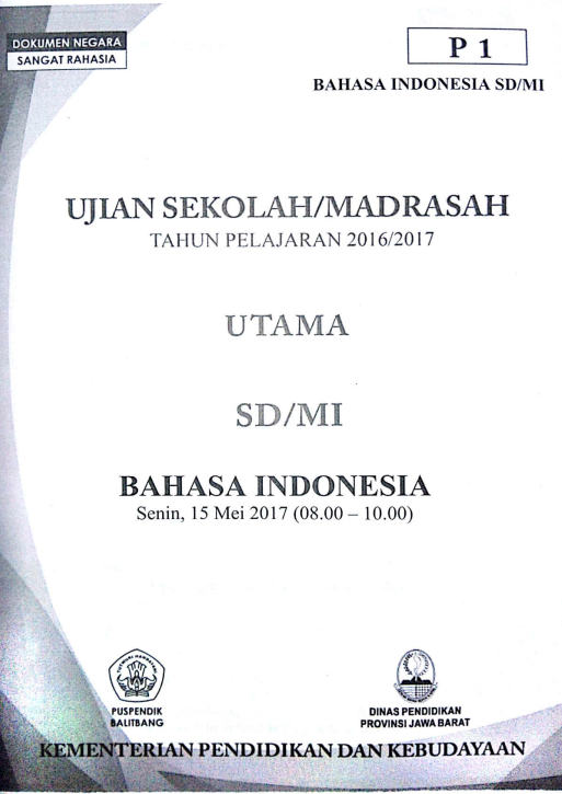 Latihan Soal dan Jawaban USBN Bahasa Indonesia SD 2019 