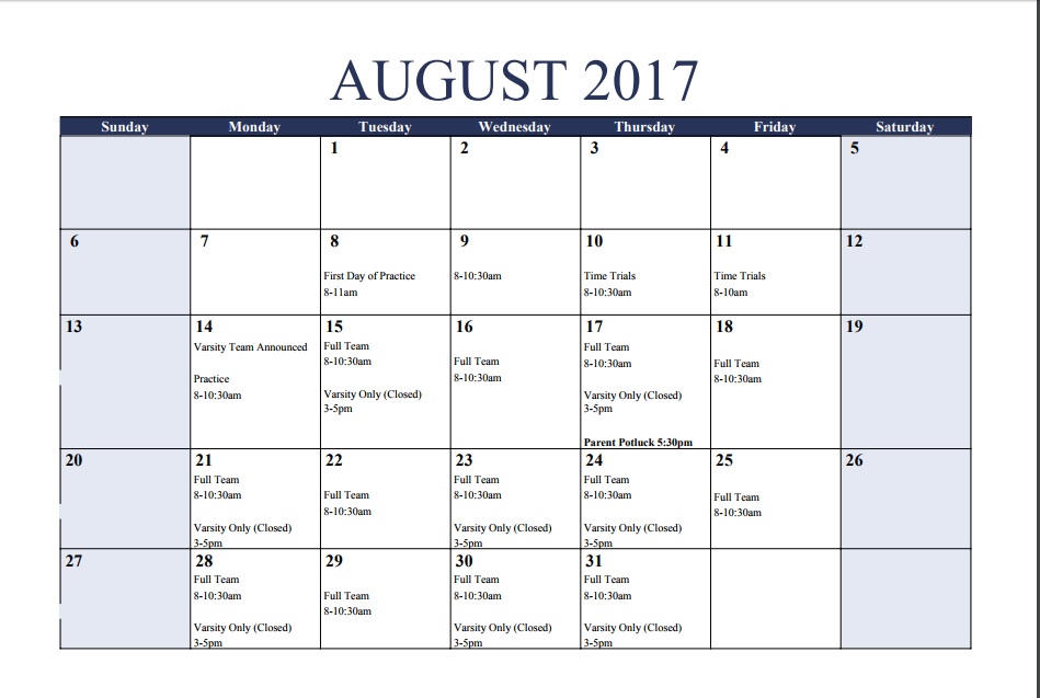 Appleton WestKimberly Swim and Dive 2017 Swimming and Diving Practice