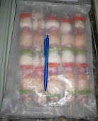 Seafood Mix Skewer -1 (Pangasius-Green&Red Pepper-Cuttlefish-Red onion)