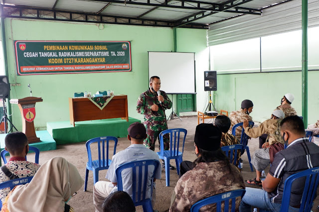 Pelihara Kondusifitas Di Wilayah, Kodim Karanganyar Gelar Komsos Cegah Tangkal Radikalisme/Separatisme