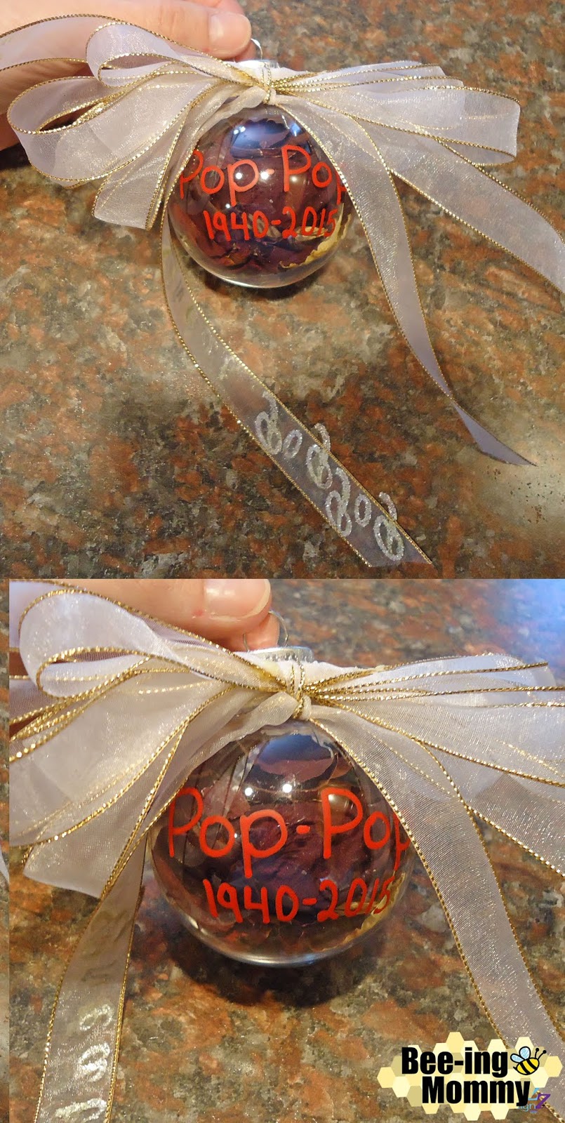 Preserved Flower Keepsake Christmas Ornament