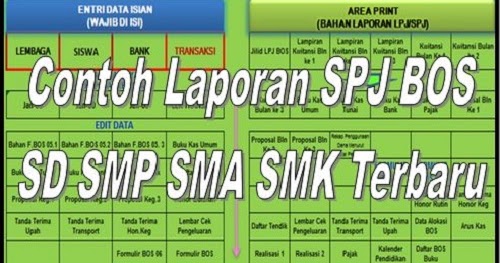 Contoh Laporan SPJ BOS SD SMP SMA SMK Terbaru Homesdku
