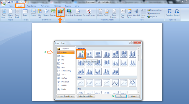 Cara Membuat Grafik (Chart) di Microsoft Word dan Excel