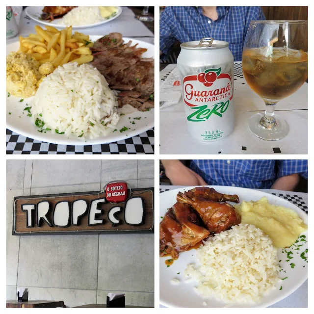 Where to eat in Rio: collage of lunch at Tropeco in Leblon