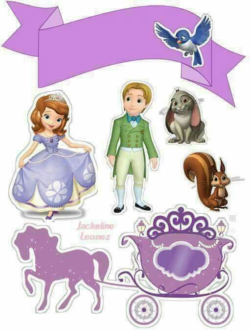 Sofia The First Birthday Free Printable Cake Toppers Oh My