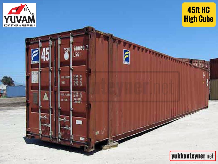 Морской контейнер 45. 45 Футовый контейнер High Cube. Контейнеровоз 45 футов. 45 Ft контейнер. Морской контейнер 45 футов.