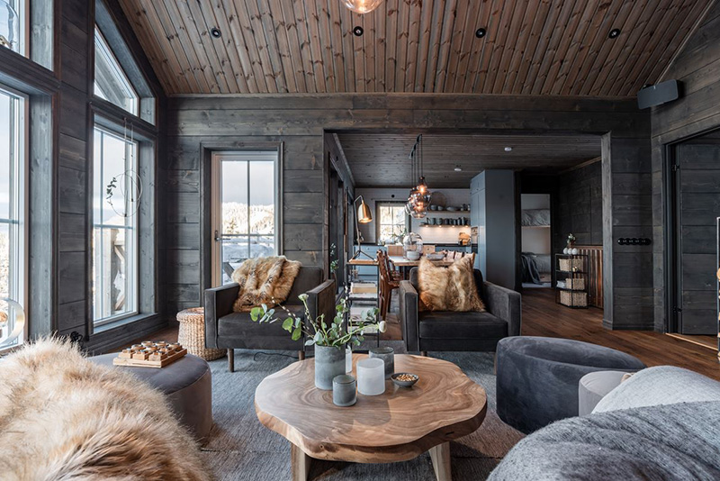 Cozy wooden cottage in the mountains of Sweden