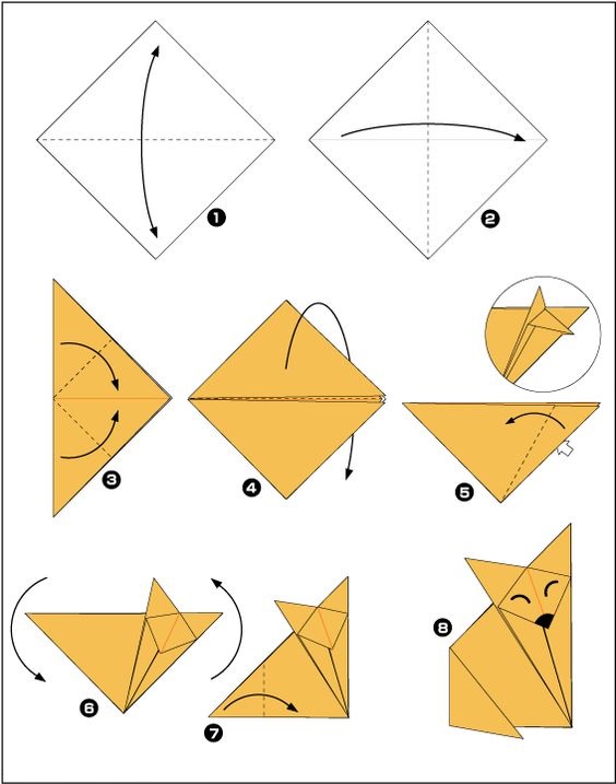Gap giay origami hinh con cao
