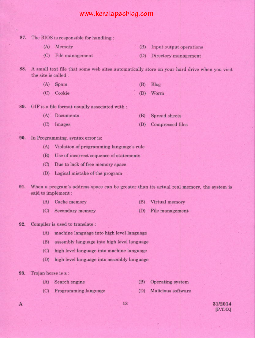 Accountant Exam Previous Question Paper Accountant Exam Previous Question Paper
