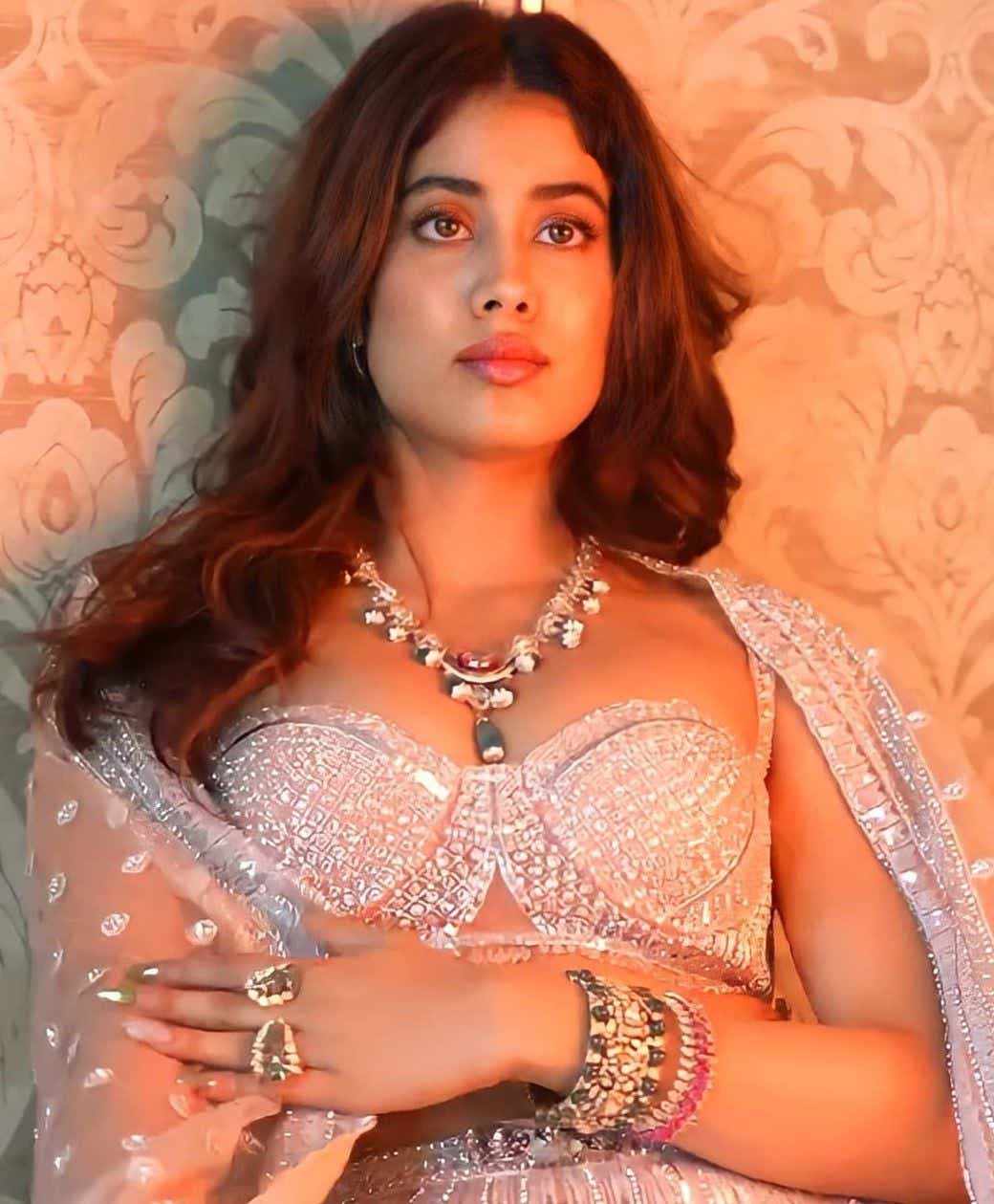 Janhavi-Kapoor-hot-bold-photoshoot-images-in-silver-lehenga