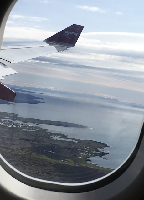 WOW airlines window seat view of Iceland