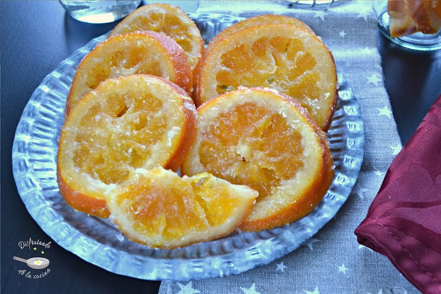 Naranjas escarchadas (Fruta escarchada)