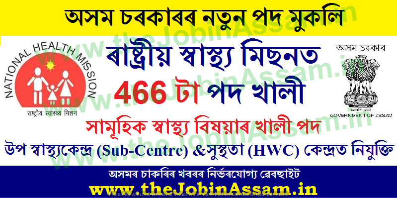 NHM Assam Recruitment 2021