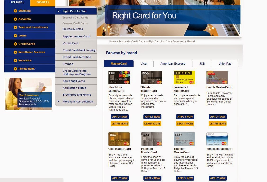 Simple J BDO Credit Card Online Application