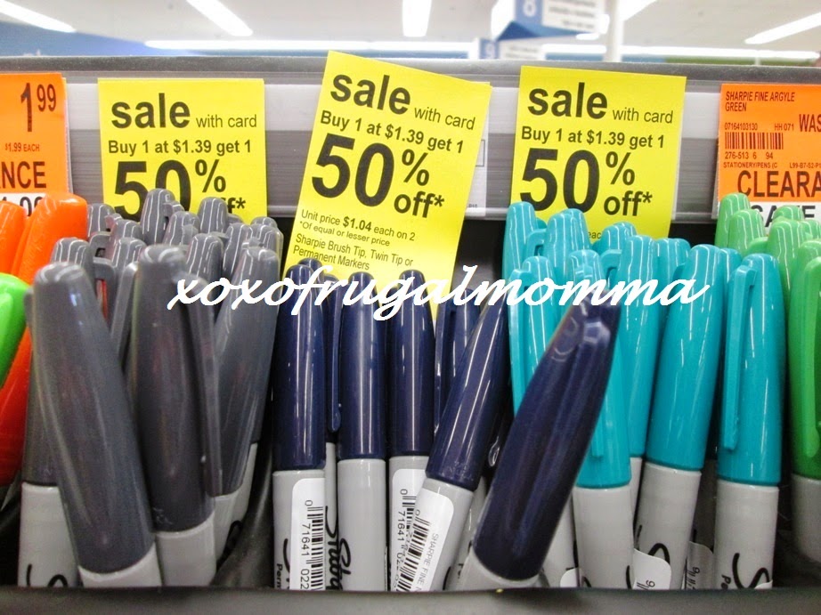 Xoxo Frugal Momma Walgreens 20¢ Sharpie Markers! No MQ Needed!