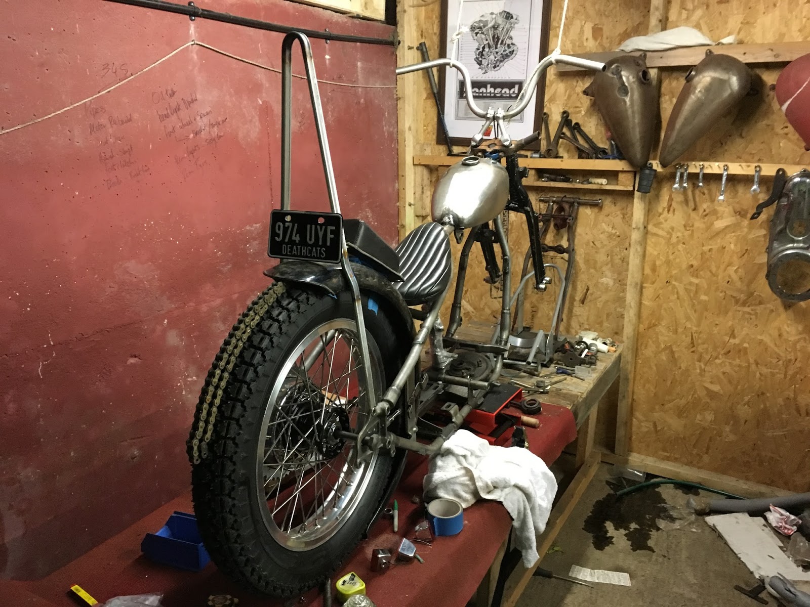 Deathcat Parts Co Knuckle Sissy bar