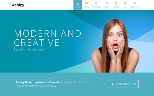 V1 6 Download Ashley One Page Parallax Bootstrap Templates V1 6