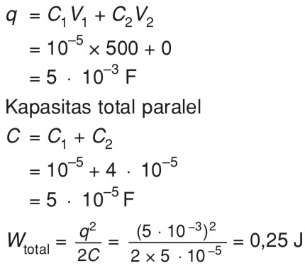 Sebuah Kapasitor Dengan Kapasitas 10 5 F Yang Pernah Dihubungkan Beberapa Saat Pada Beda Potensial 500 V Mas Dayat