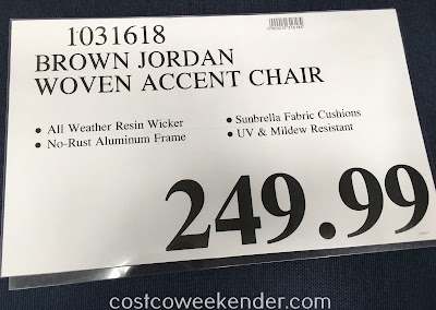 Deal for the Brown Jordan Woven Accent Chair at Costco