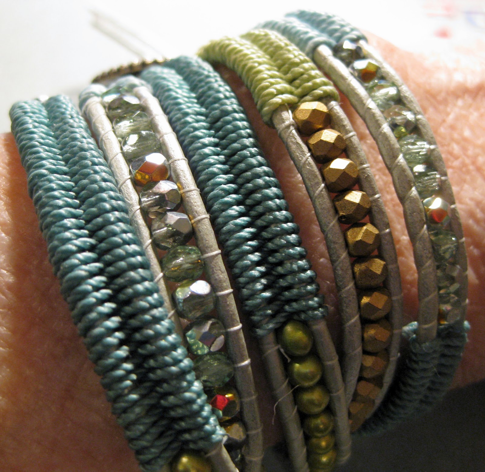 Bead Street Online Macrame and Leather Wrap Bracelet