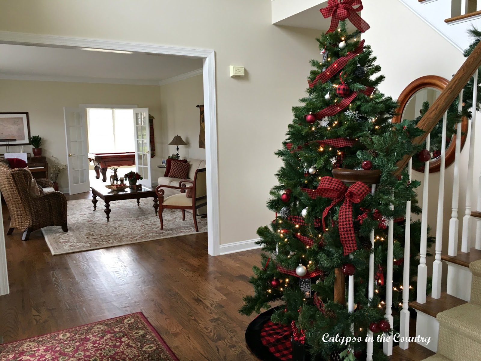 Foyer Decorated for Christmas Foyer Decorated for Christmas