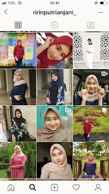 Selebgram cantik dan manis HIjaber Ririn Putri Anjani