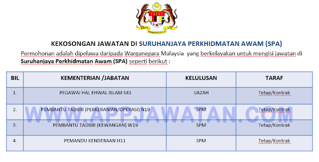 Suruhanjaya Perkhidmatan Awam Malaysia (SPA)