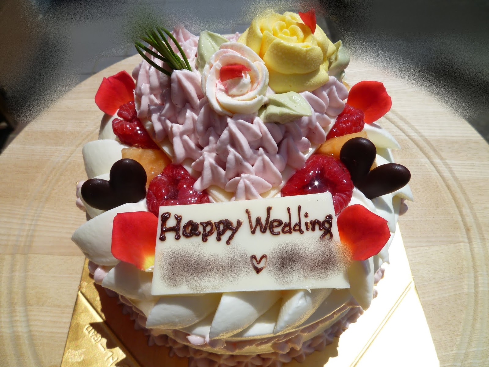 神奈川県小田原市中里のケーキ屋フロマージュのブログ 4号のウエディングケーキ