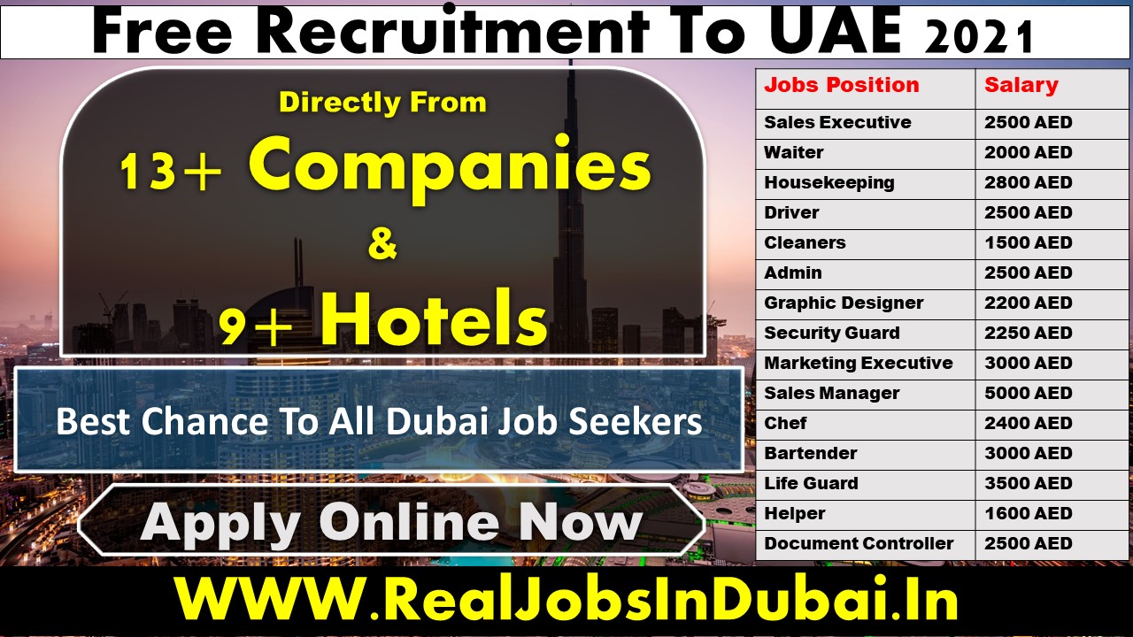 Jobs In Dubai For Indians And All Nationalities 2021 Jobs In Dubai For Indians And All Nationalities 2021