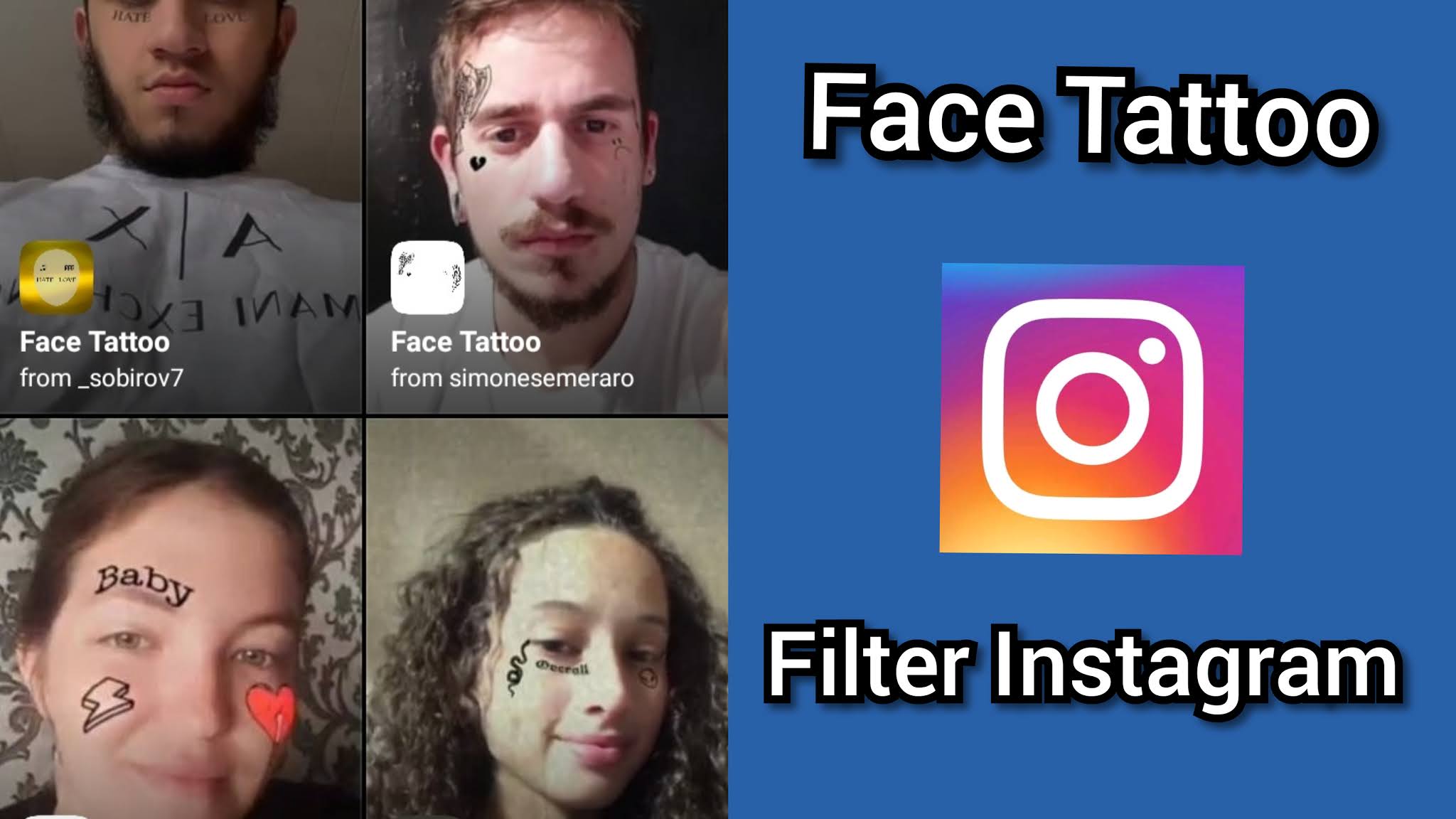 How To Get Face Tattoo Filter Instagram - MANGGO NEWS