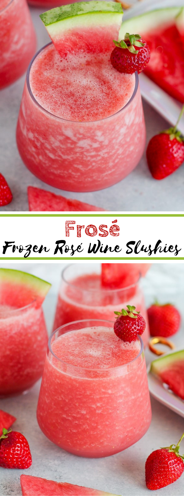 Frozen Rosé Wine Slushies #summer #drinks