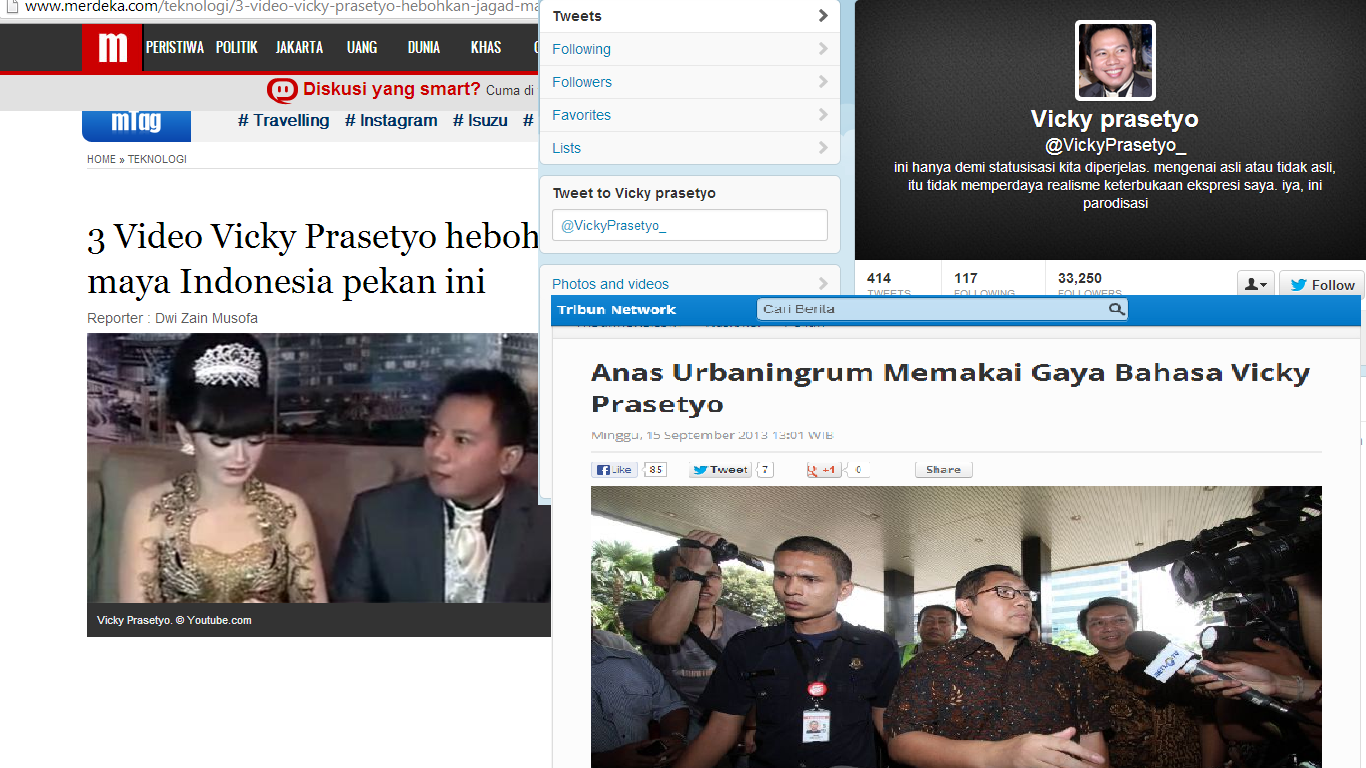 Ya mungkin media kita adalah media yang mencintai bapak yang pandai berbahasa ini sampai sampai ga bisa ga brenti bicarain beliau