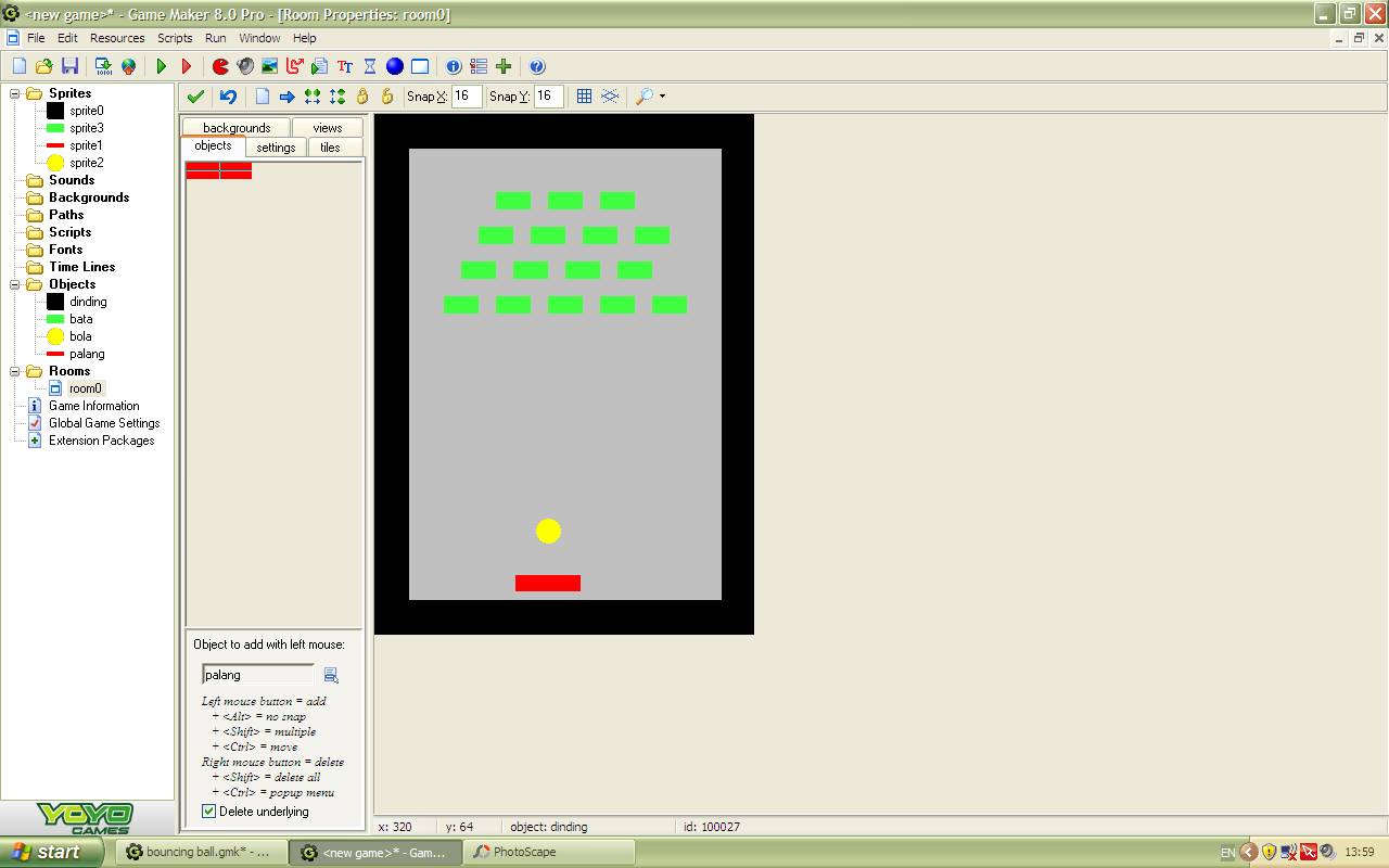 Virtuastudios Tutorial HQ: MEMBUAT GAME BOUNCE SEDERHANA DENGAN GAME MAKER