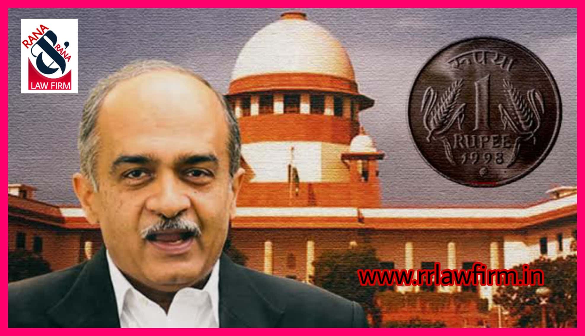 Supreme Court of india has imposed fine of rs1 on Prashant
