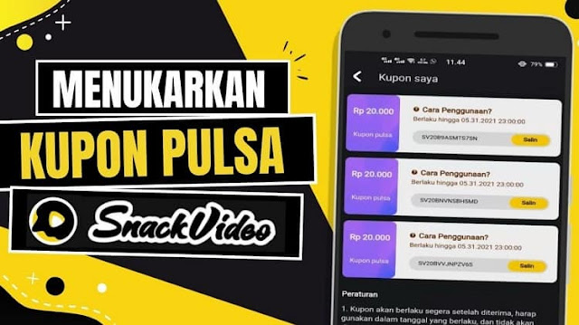 Cara Menggunakan Kupon Pulsa Snack