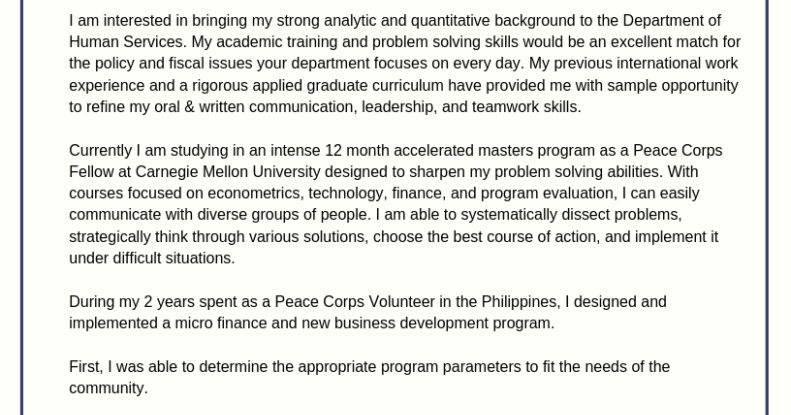 Federal Job Cover Letter Sample - Federal Cover Letter Sample Example For Government Job Pdf 