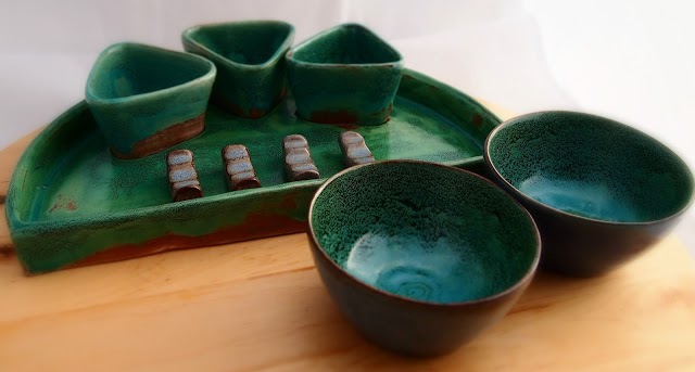 Sushi set de cerámica. Inspiración japonesa