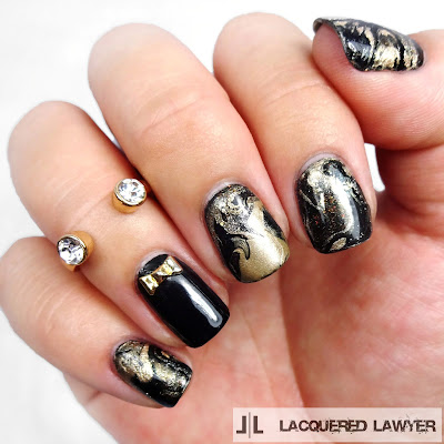 Lacquered Lawyer | Nail Art Blog: Midnight Marble
