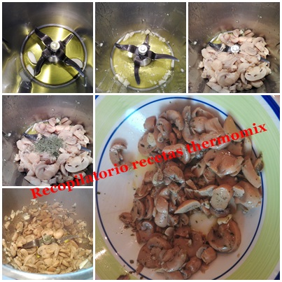 Thermomix revuelto champinones huevo