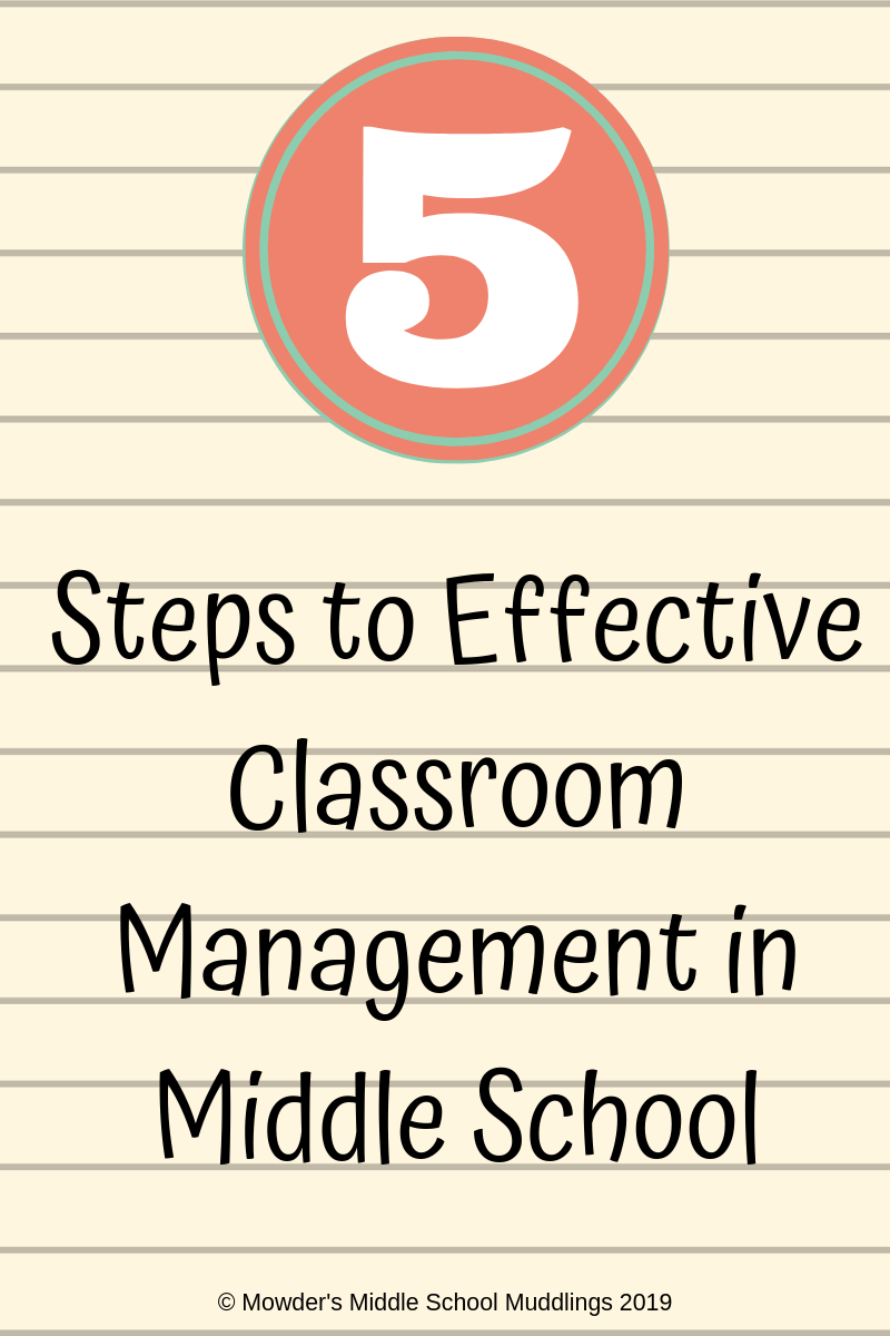 5 Steps to Effective Classroom Management in Middle School Mowder's